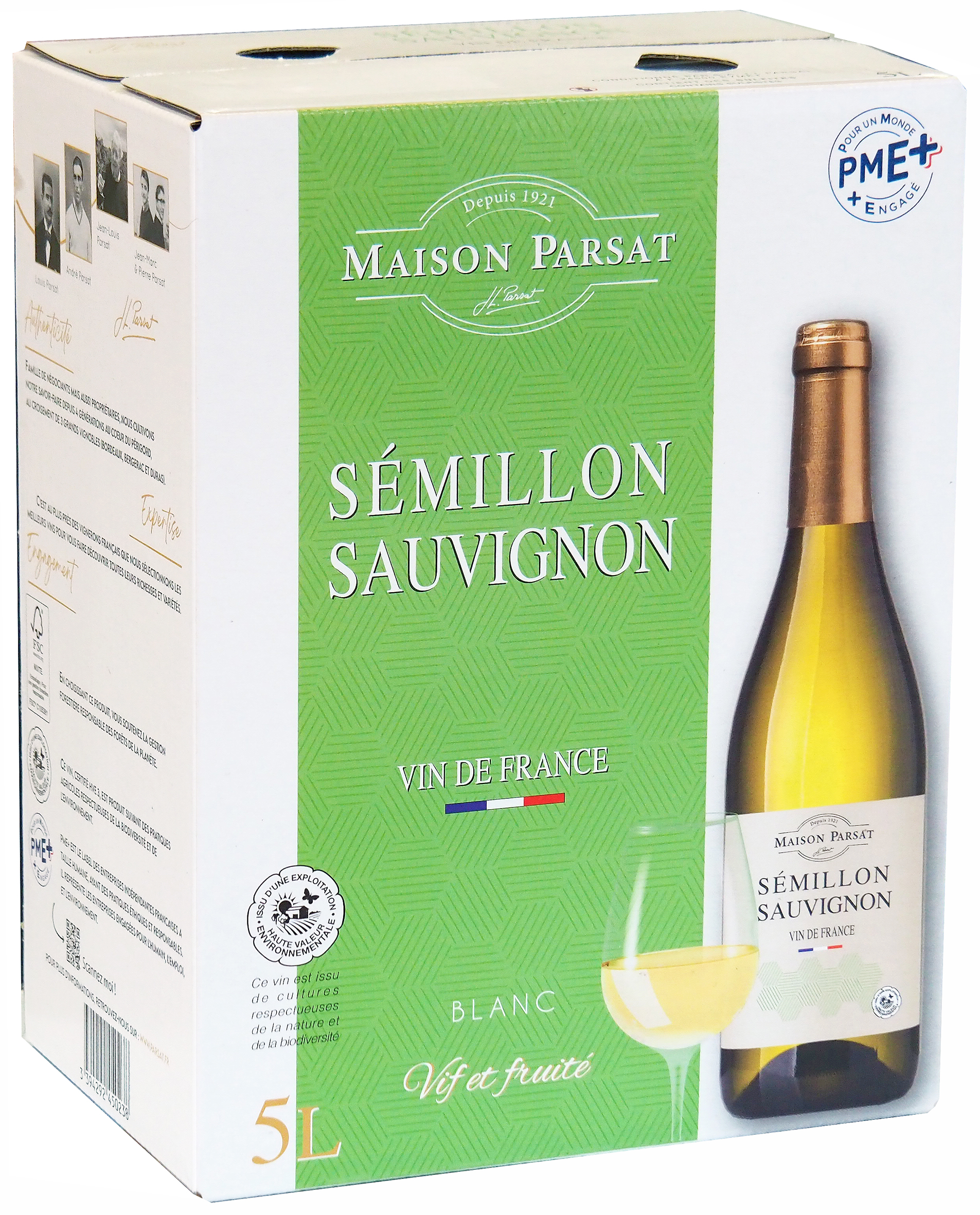 Miniature JL Parsat - Vin de France Blanc Sémillon Sauvignon HVE 3